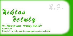 miklos helmly business card